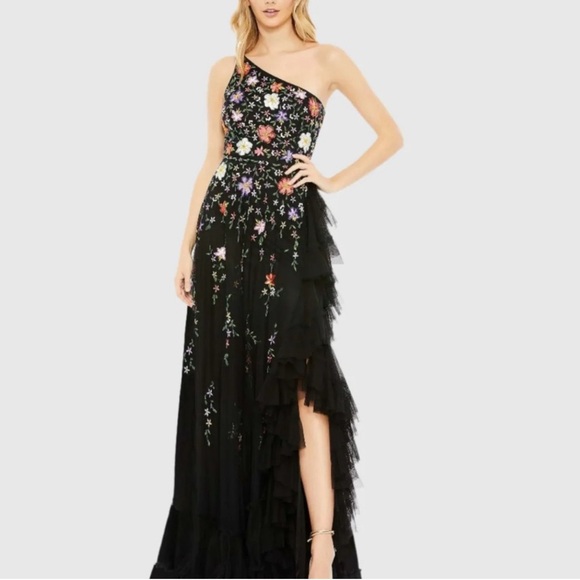 MAC Duggal dressOne-Shoulder Black Dress